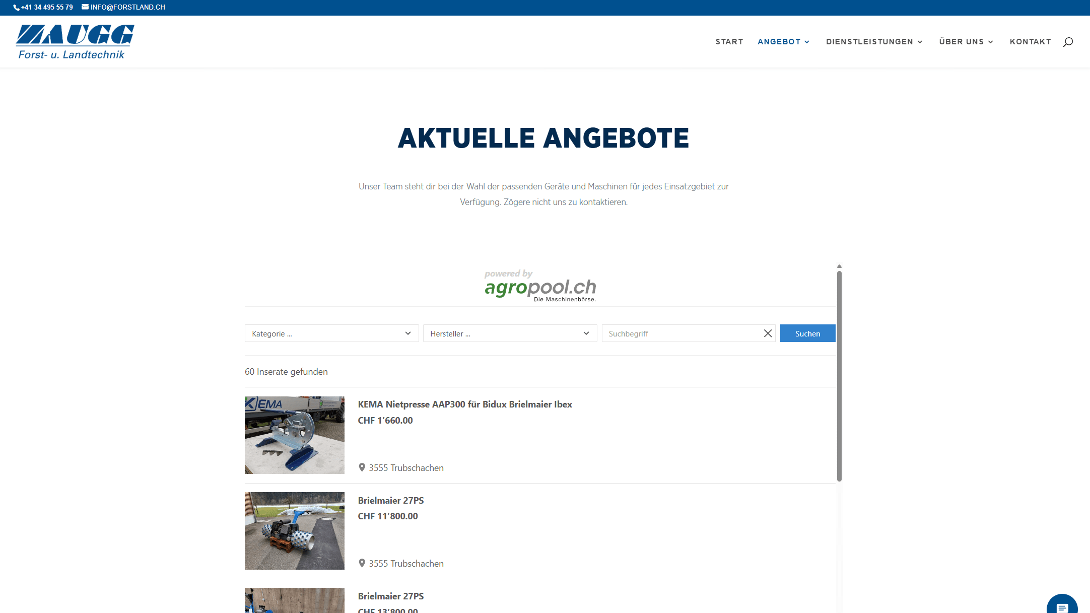 Webseite Forstland.ch