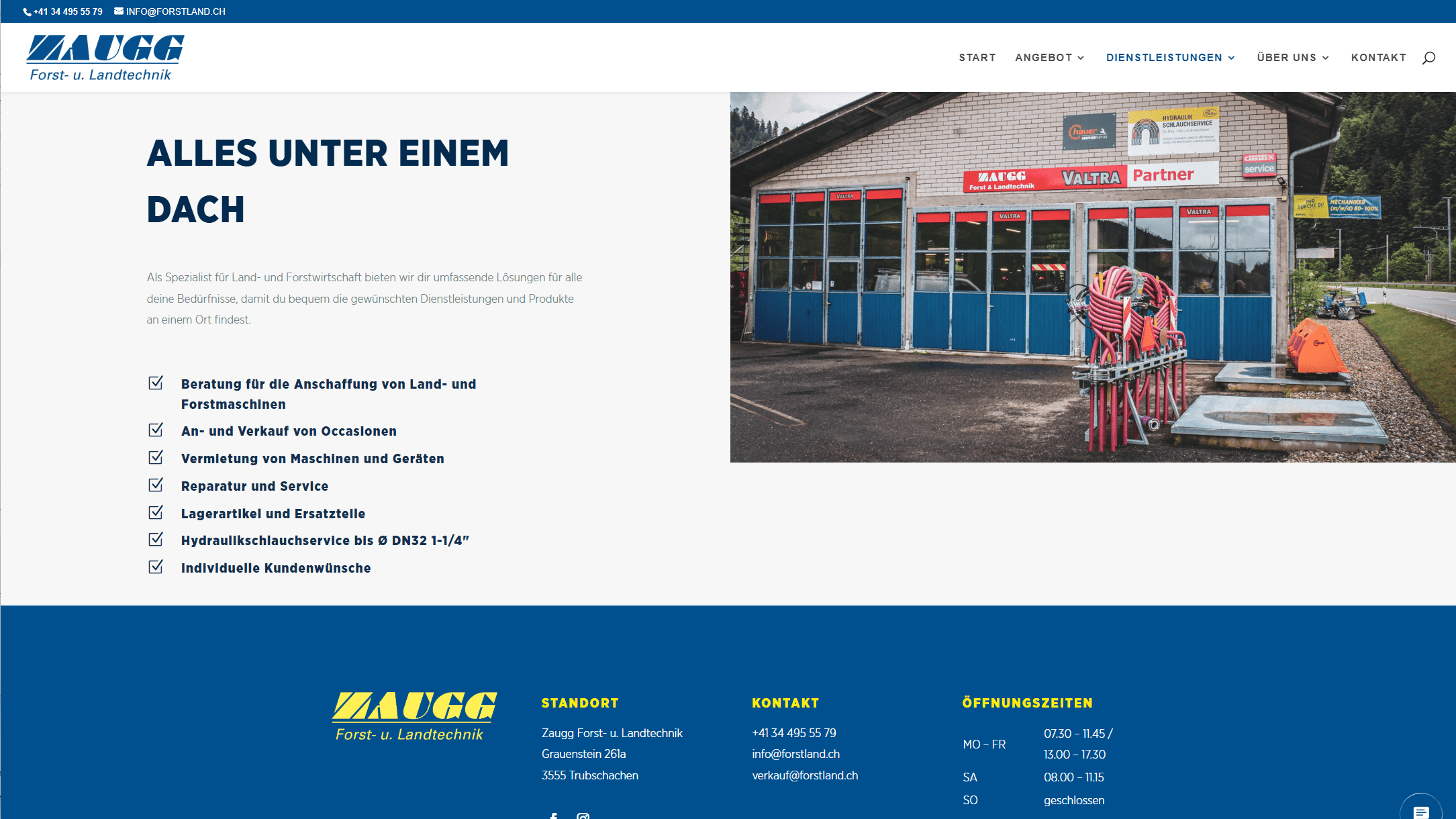 Webseite Forstland.ch