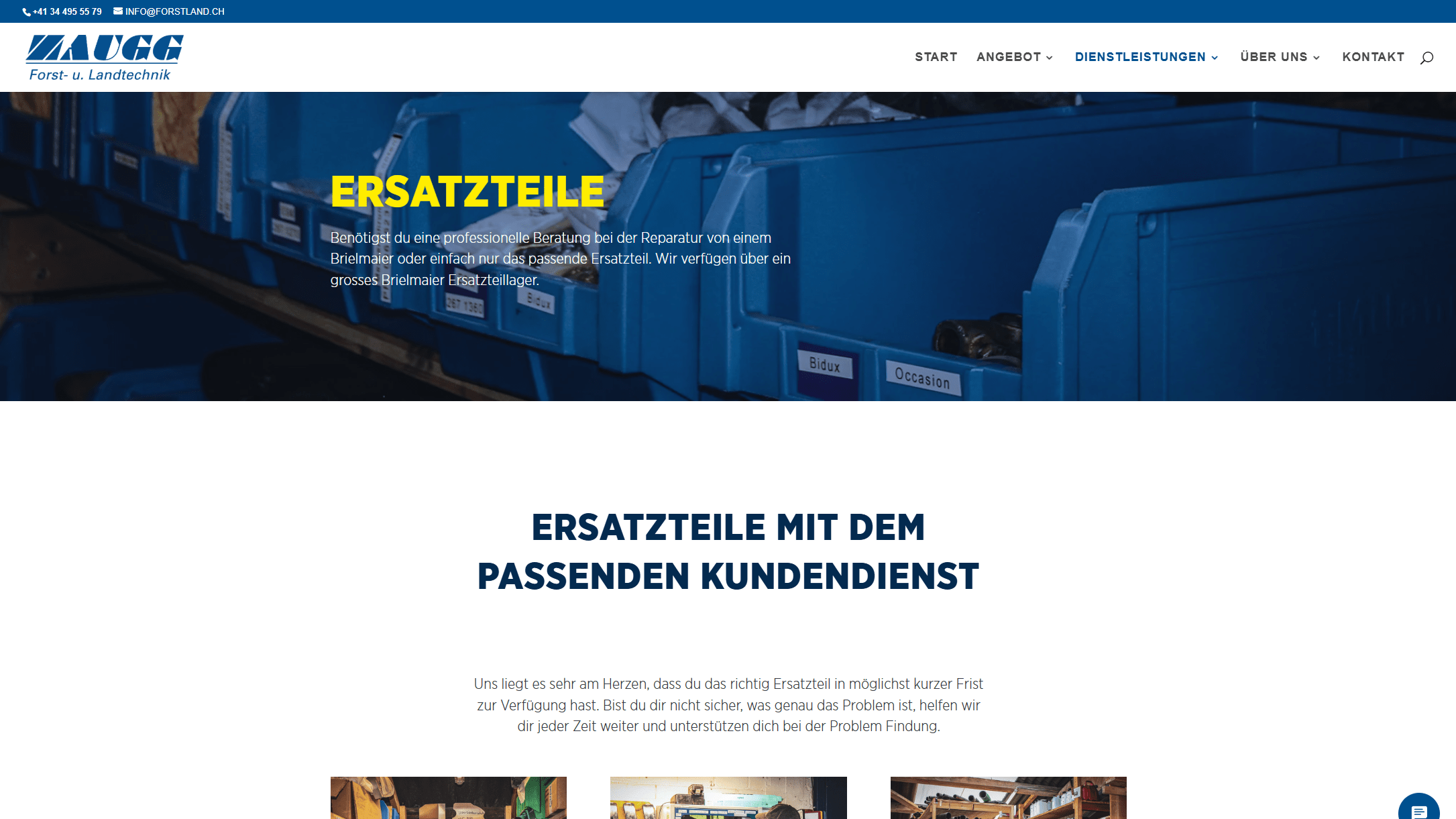 Webseite Forstland.ch